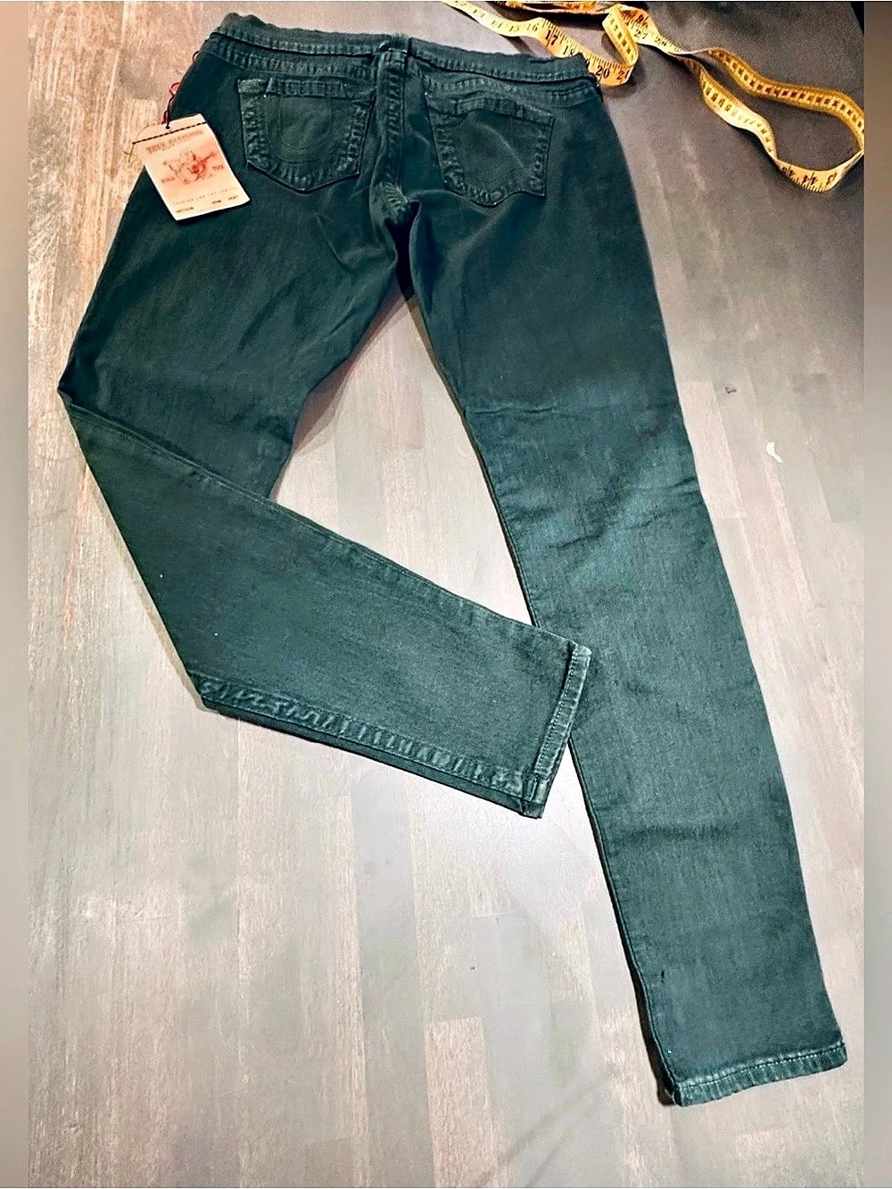 True Religion Skinny Jeans in Hunter Green Waist 32 NWT